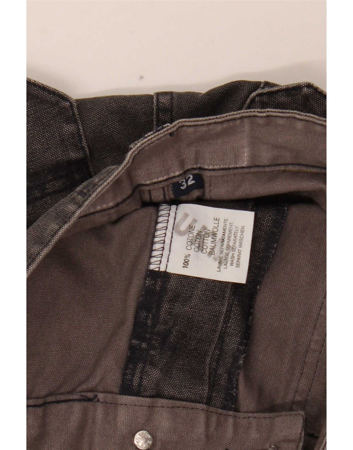 Murphy & Nye Pantalones cortos cargo de mezclilla para hombre W32 Algodón gris grande