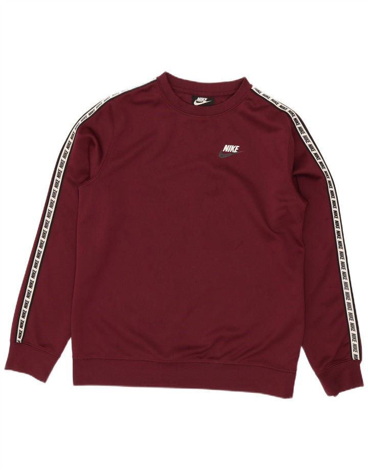 Nike - Sudadera gráfica para niños (12 a 13 años, talla grande, color granate)