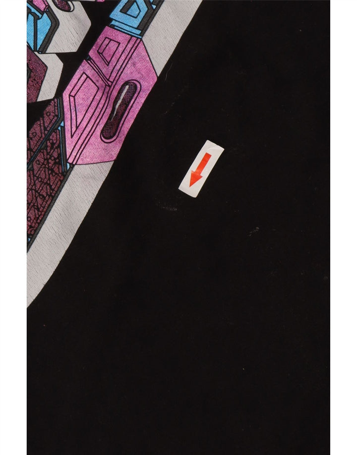 NIKE Camiseta con gráfico de ajuste regular para hombre, talla pequeña, negro