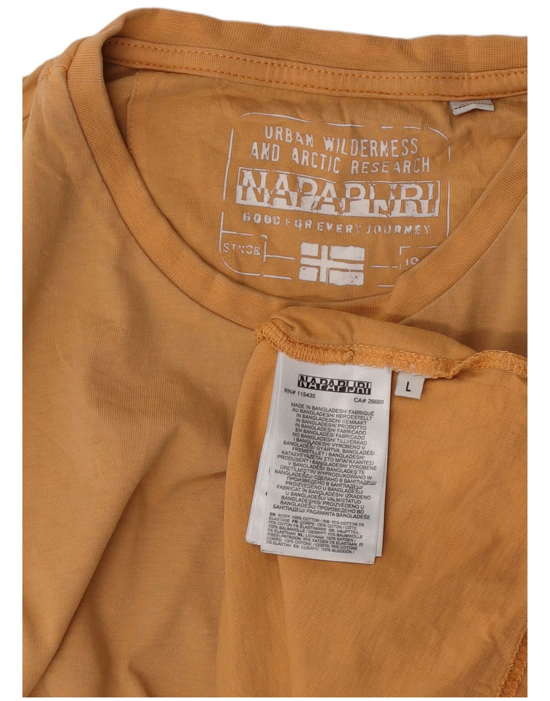 Napapijri - Camiseta para hombre, talla grande, color beige, algodón