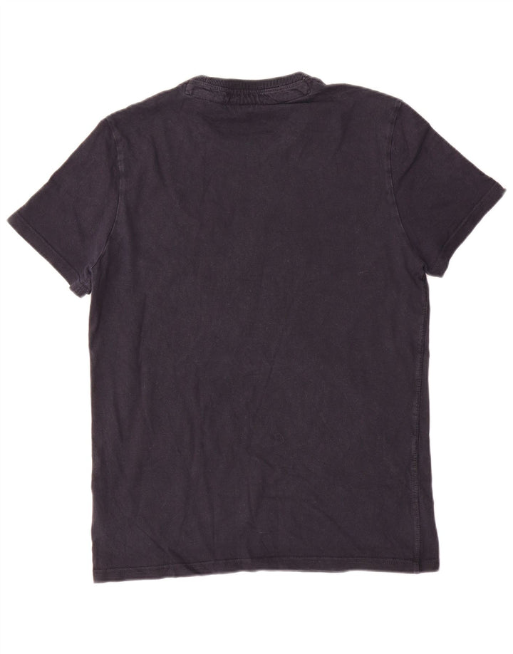 Superdry Camiseta con gráfico gráfico para hombre, parte superior mediana de algodón negro
