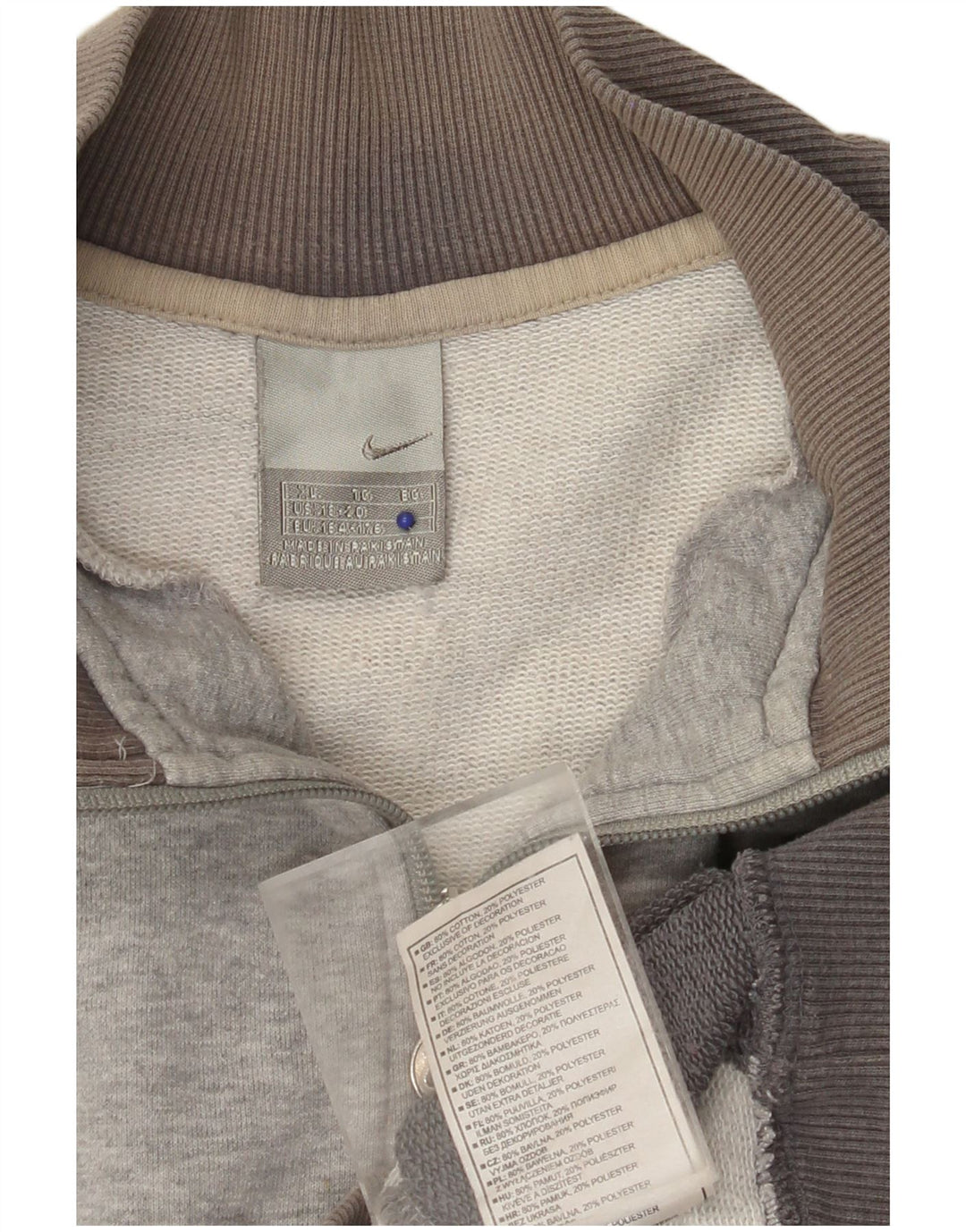 NIKE Chaqueta de chándal gráfica para niños 13-14 años XL Gris Colorblock