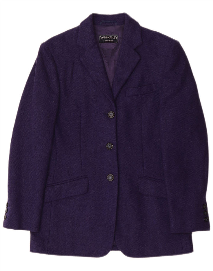 Max Mara - Chaqueta tipo blazer extragrande con 3 botones para mujer, talla S, color morado