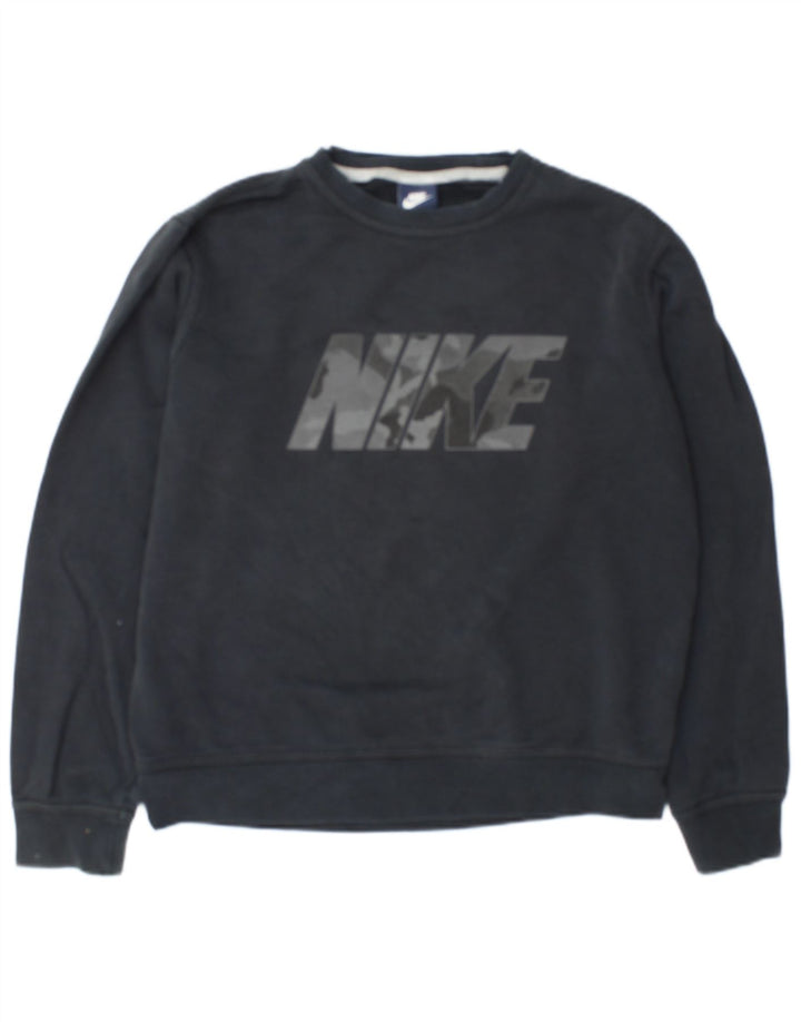 Nike Hombre Sudadera Gráfica Jersey De Algodón Gris Medio