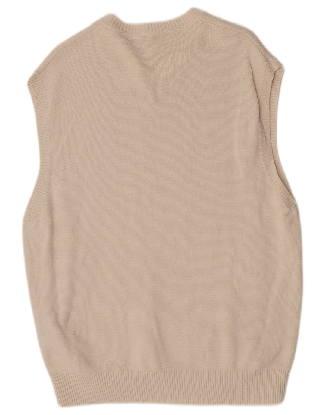 Zara Hombre Camiseta Sin Mangas Sin Mangas Grande Algodón Blanco Roto