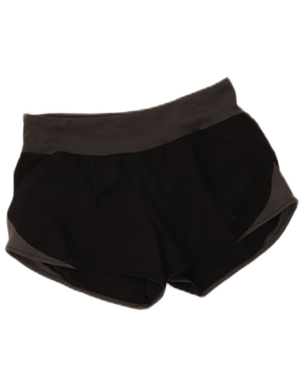 Adidas Pantalones cortos deportivos para correr para mujer UK 10 Small Black Colourblock Poliéster
