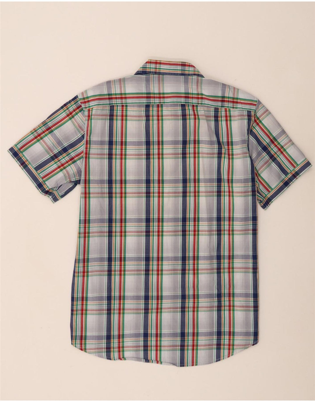 Carrera Camisa de manga corta para hombre 2XL Algodón a cuadros blancos