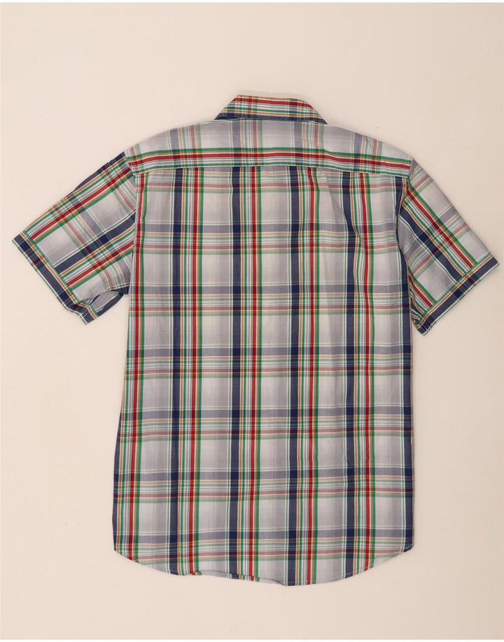 Carrera Camisa de manga corta para hombre 2XL Algodón a cuadros blancos