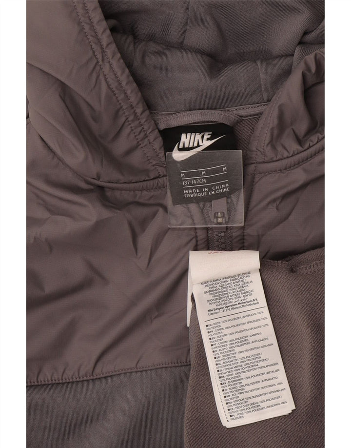 Nike Sudadera con capucha y cremallera para niños 10-11 años Poliéster color block gris medio
