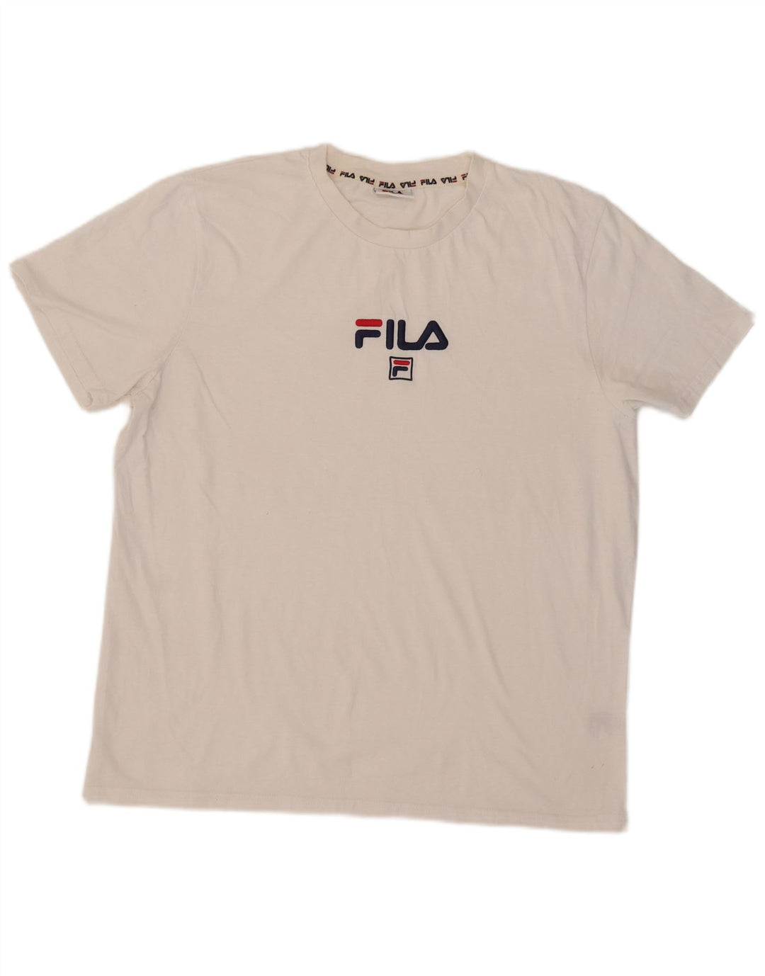 Fila Camiseta gráfica para hombre Top XL Algodón blanco