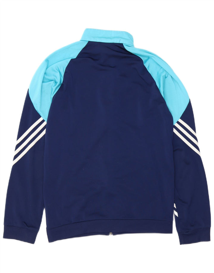 ADIDAS Hombre Chándal Top Chaqueta Pequeña Azul Marino Colorblock Poliéster