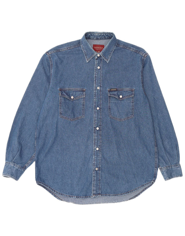 Carrera Camisa Vaquera Hombre Talla 39/40 Algodón Azul Medio