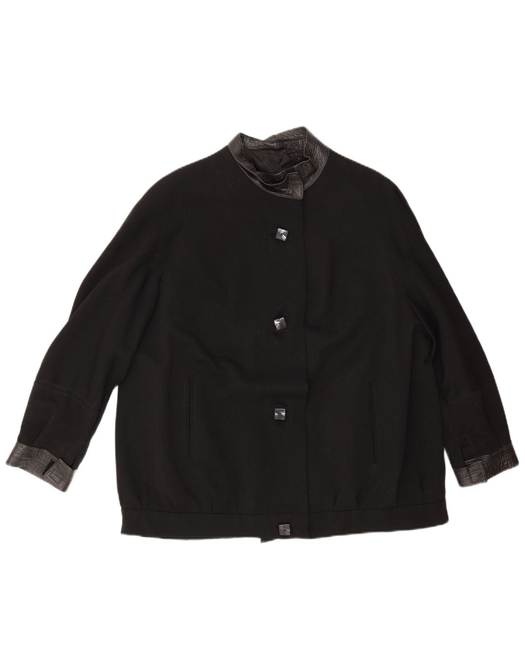 Vintage mujer bomber chaqueta Reino Unido 18 XL negro colorblock
