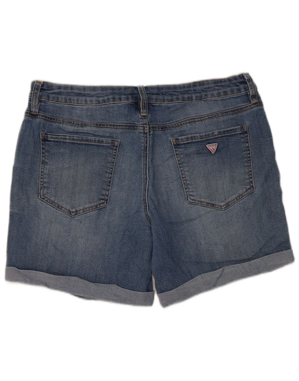 Guess Shorts Vaqueros De Talle Bajo W31 Azul Medio Algodón