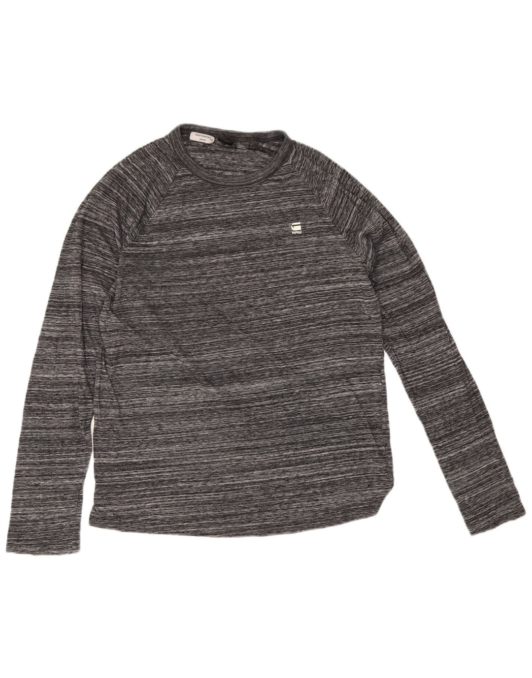 G-Star Hombre Top Manga Larga Pequeño Gris Rayas Poliéster