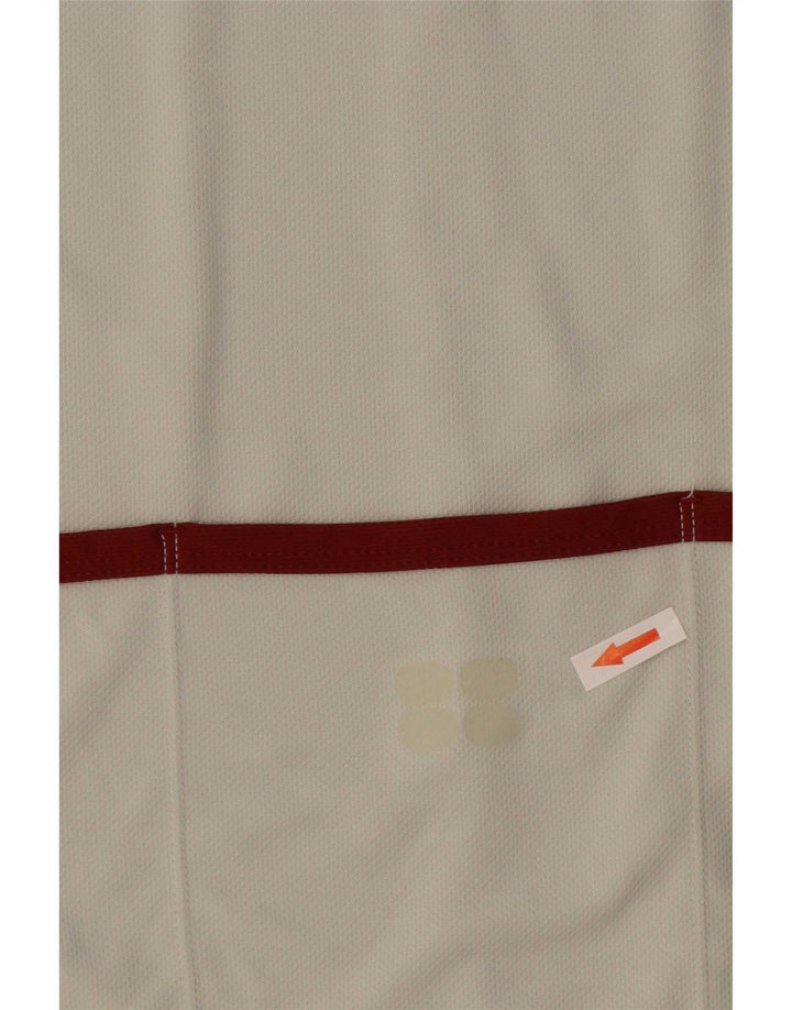Nike Camiseta con cuello y cremallera para hombre Top grande gris color block Poliéster
