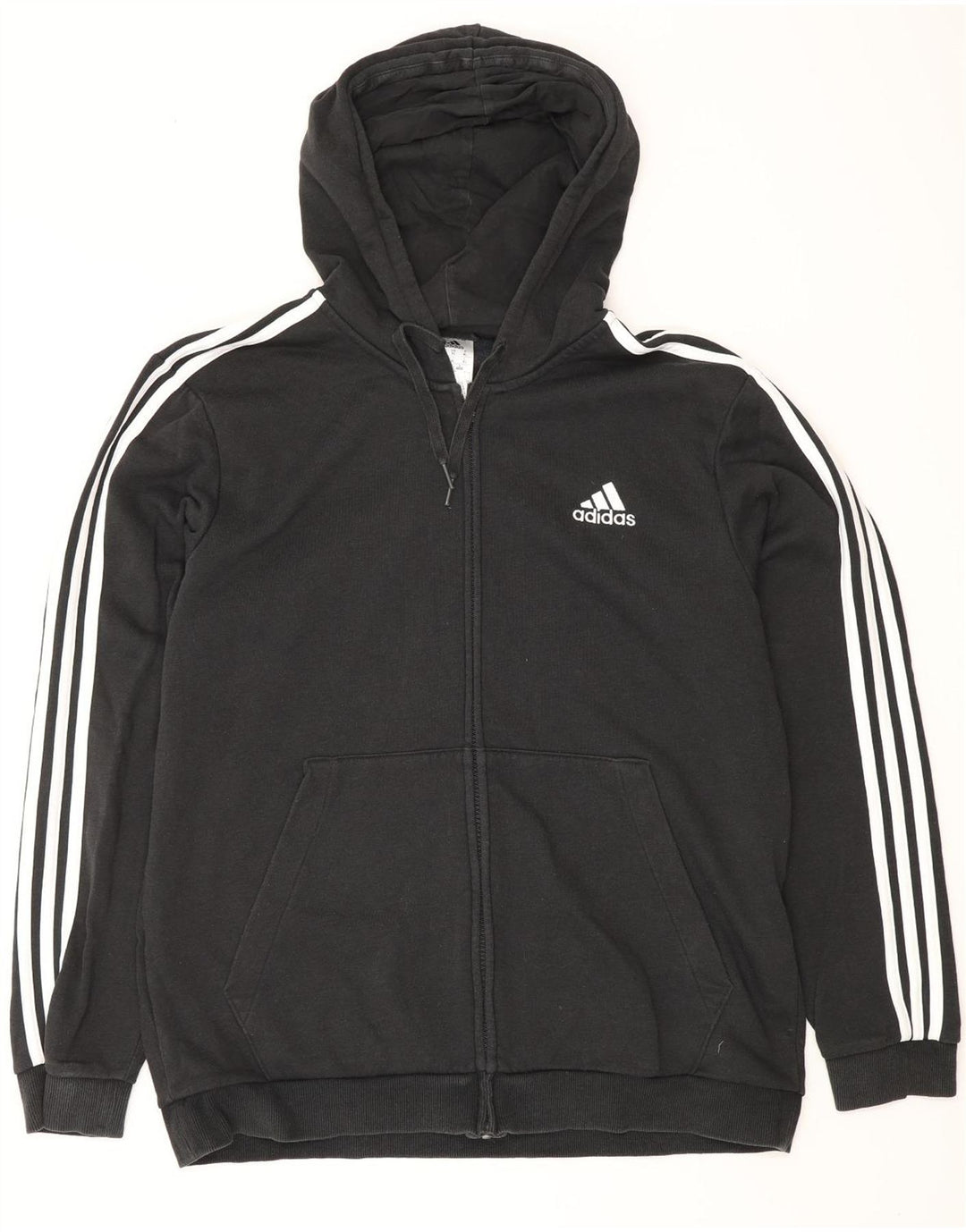 ADIDAS Sudadera con capucha y cremallera para hombre XL Algodón negro