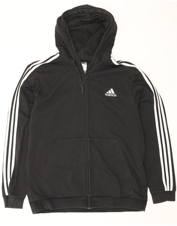 ADIDAS Sudadera con capucha y cremallera para hombre XL Algodón negro