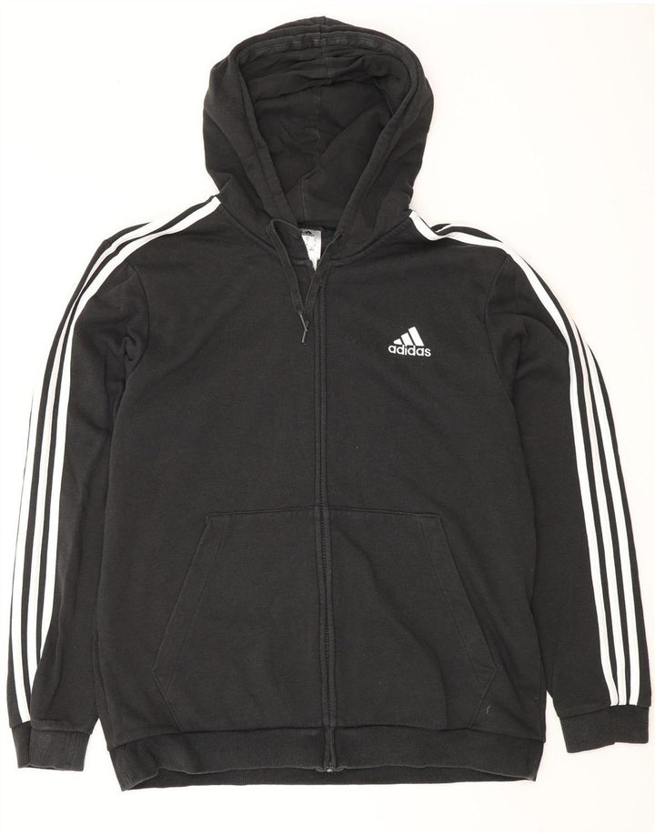 ADIDAS Sudadera con capucha y cremallera para hombre XL Algodón negro