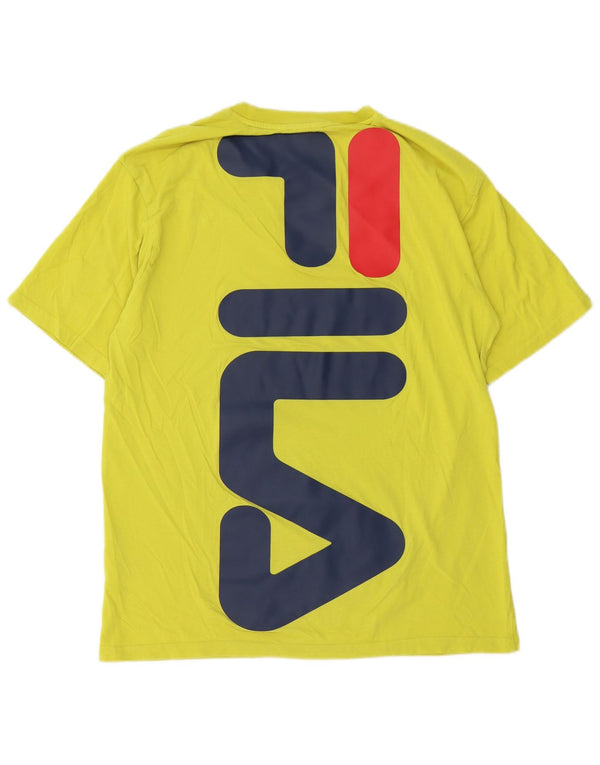Fila - Camiseta gráfica para hombre, talla pequeña, algodón verde