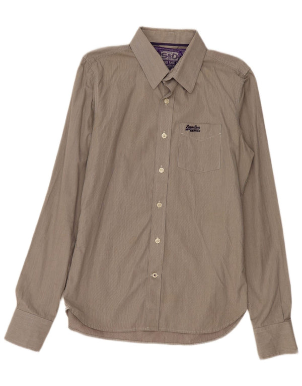 Camisa Superdry Hombre De Algodón A Cuadros Gris Medio