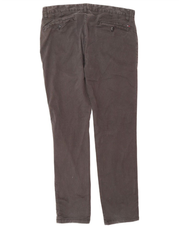 TOMMY HILFIGER Pantalón chino recto para hombre W33 L32 Algodón gris