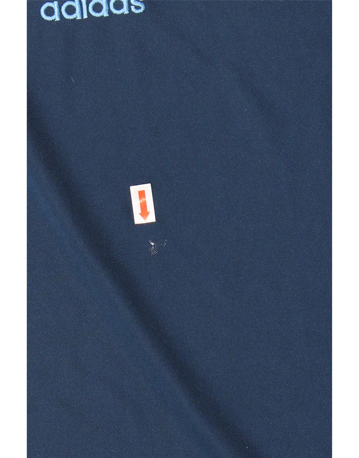 Camiseta ADIDAS Climalite para hombre Top medio azul marino color block poliéster