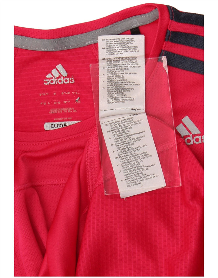 ADIDAS Camiseta Climalite para mujer UK 14 Poliéster rosa medio