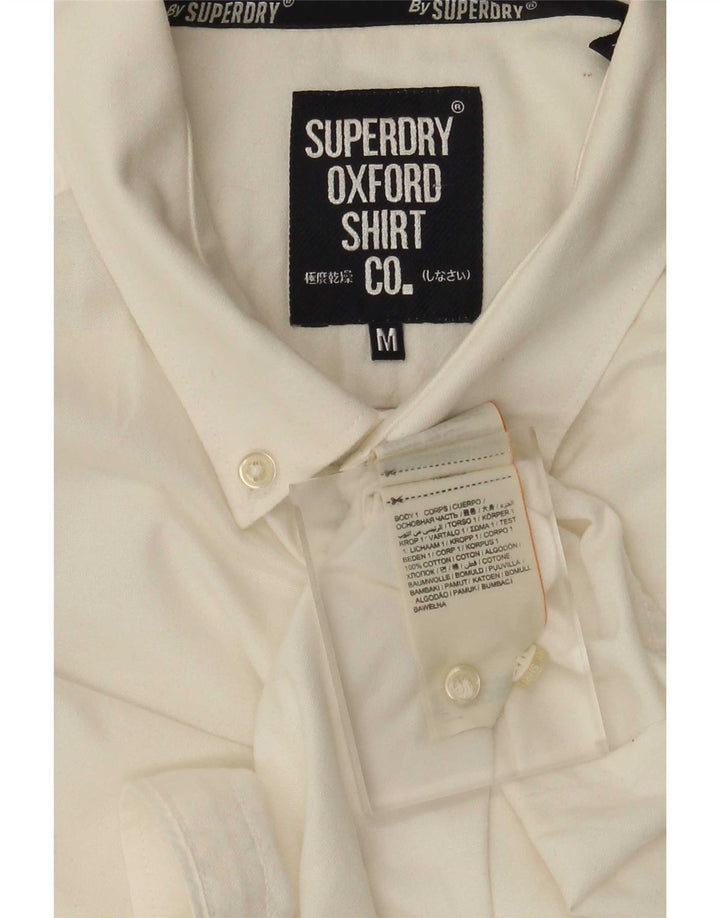 Camisa Superdry Para Hombre Algodón Blanco Mediano