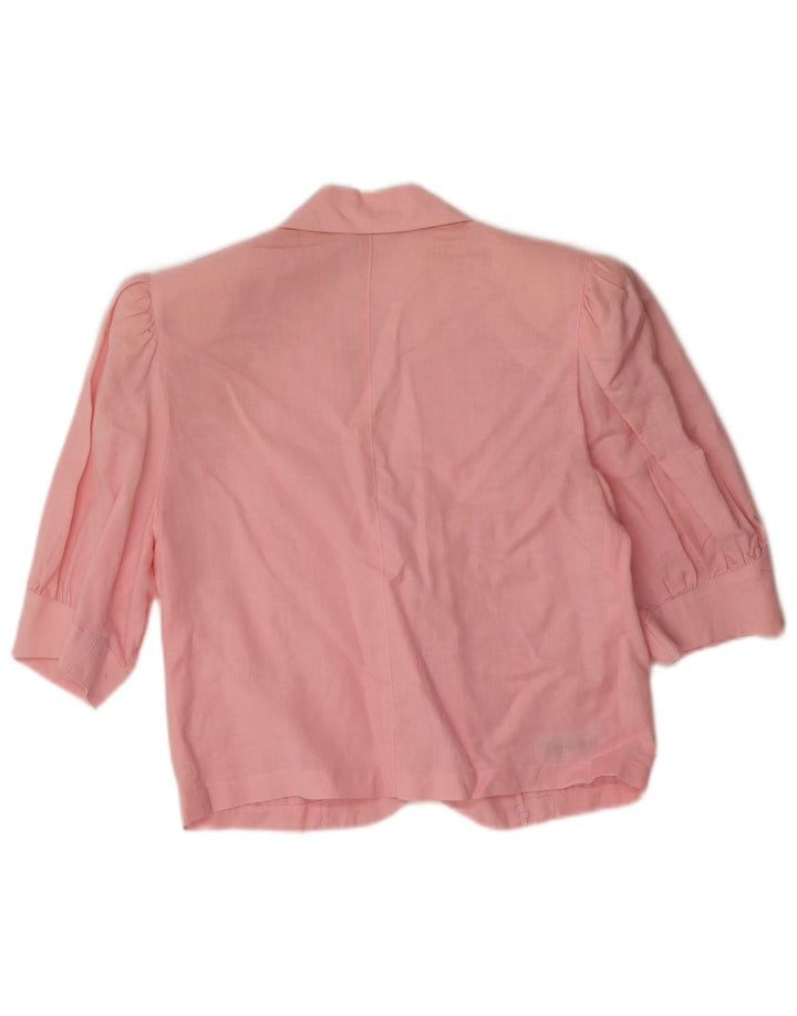 Incom Chaqueta Blazer de Manga Corta con 2 Botones para Mujer IT 44 Rosa Mediano