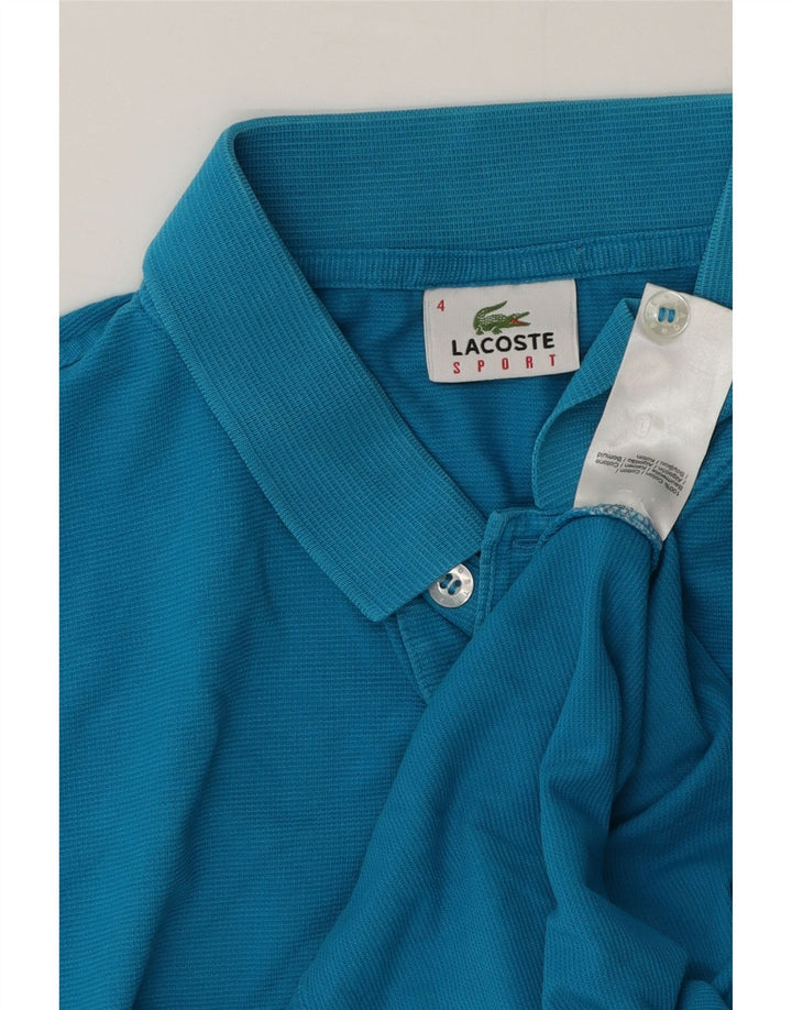 Polo Lacoste para hombre talla 4 algodón azul medio