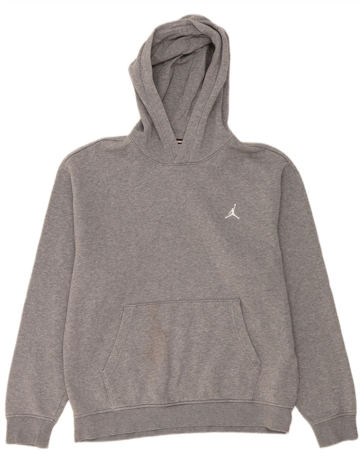 Jersey con capucha Jordan para hombre de algodón moteado en gris medio