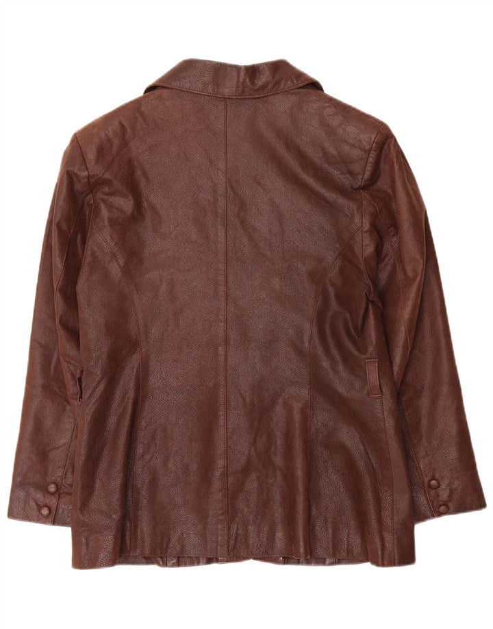 Lavorazione Artigianale Chaqueta tipo blazer de 3 botones para mujer IT 44 Marrón medio