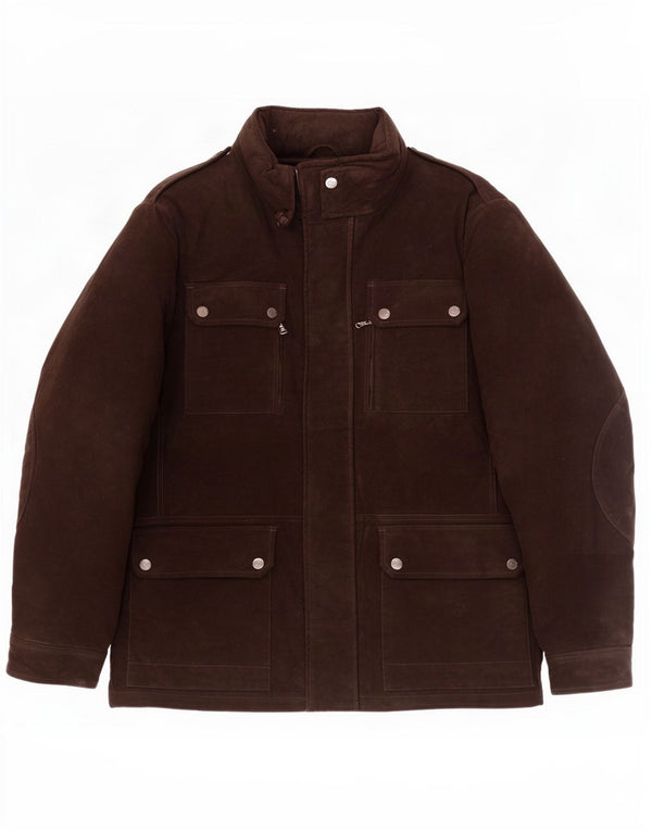 Cerruti 1881 Chaqueta Militar Hombre IT 56 3XL Marrón Poliamida