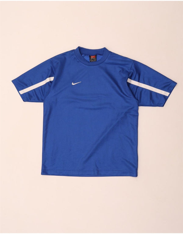 Nike Mens T-Shirt Top UK 36/38 Small Blue Colourblock Polyester