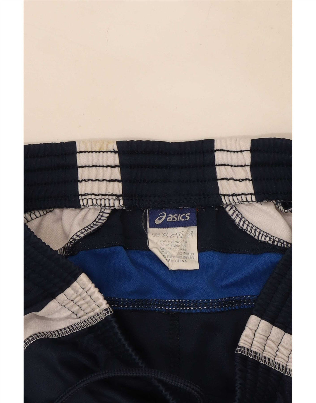 Asics Mens Sport Shorts Small Azul Marino Colorblock Poliéster