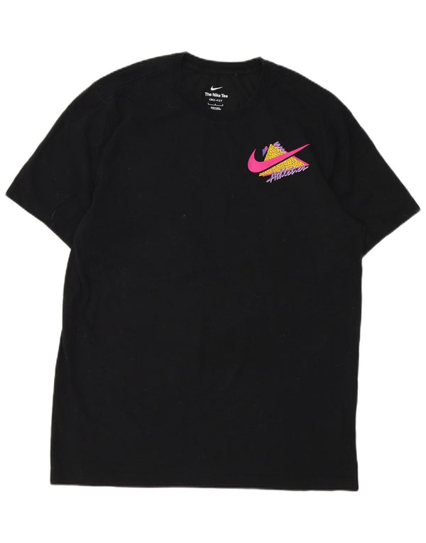 Nike - Camiseta gráfica para hombre, talla grande, algodón negro