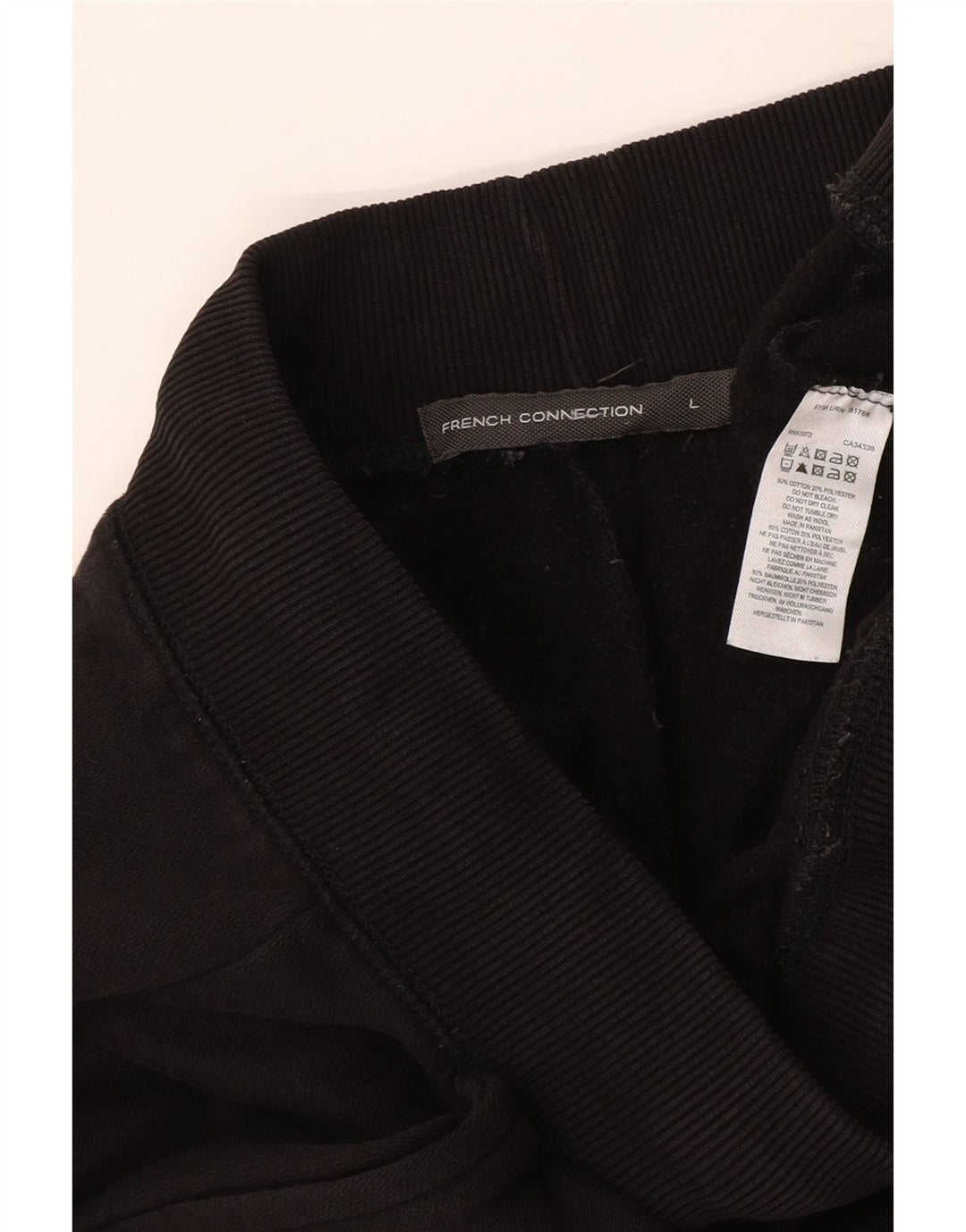 FRENCH CONNECTION Pantalones de chándal para hombre Joggers Large Black Cotton