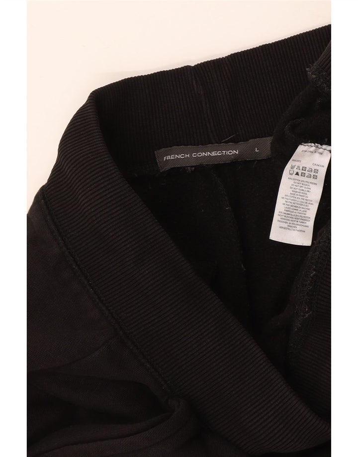 FRENCH CONNECTION Pantalones de chándal para hombre Joggers Large Black Cotton