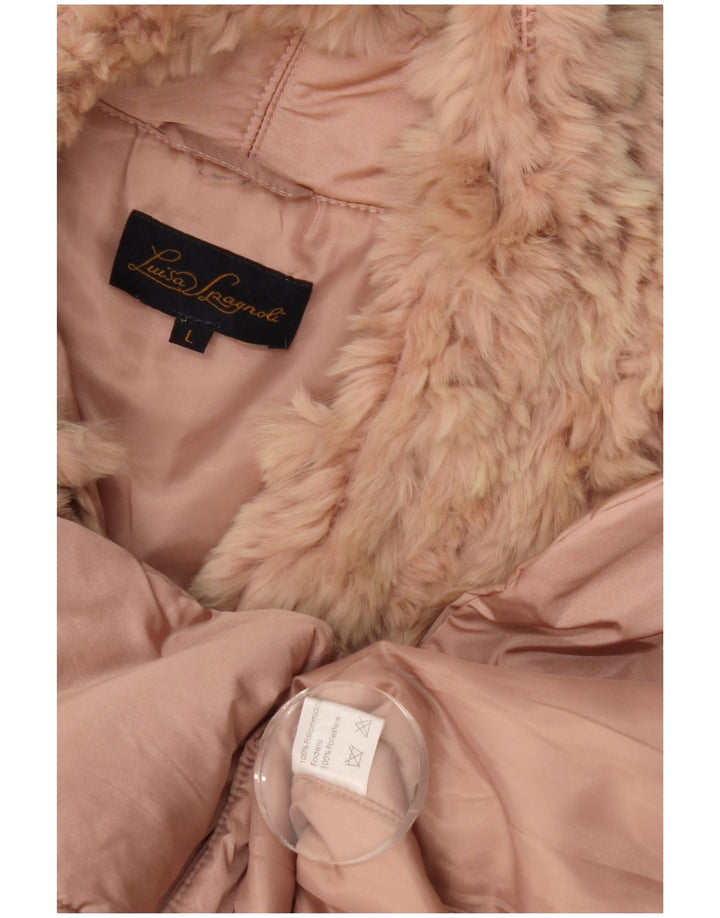 Luisa Spagnoli Chaqueta Bomber para Mujer UK 46 Grande Poliamida Rosa