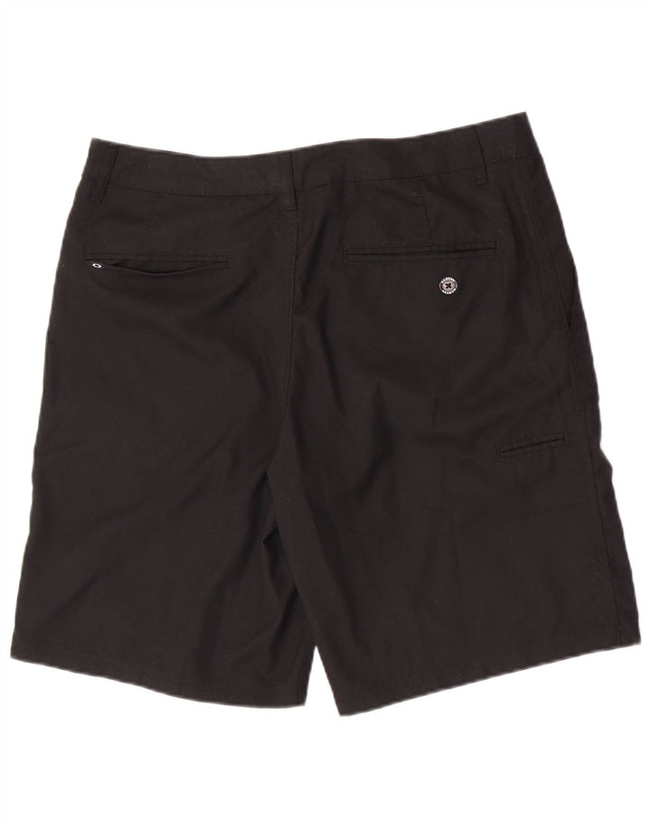 Oakley Pantalones cortos chinos para hombre W36 Poliéster negro grande