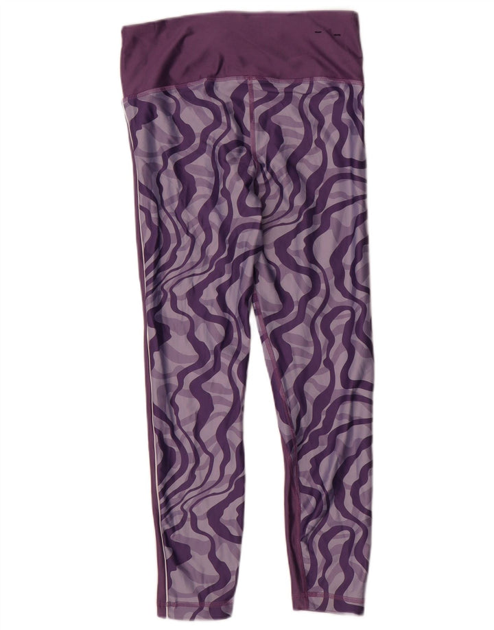 Under Armour Leggings con estampado abstracto Heat Gear para mujer, talla 44, color morado mediano