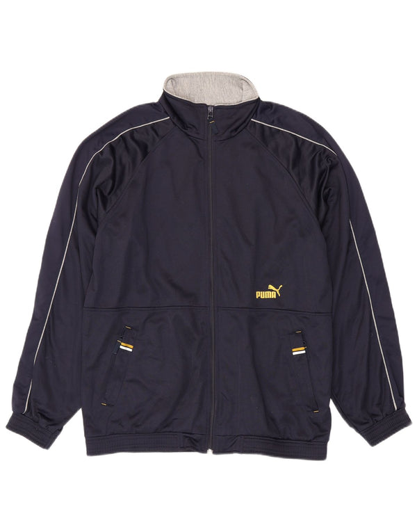 Puma Mens Chándal Top Chaqueta Pequeña Azul Marino Poliéster