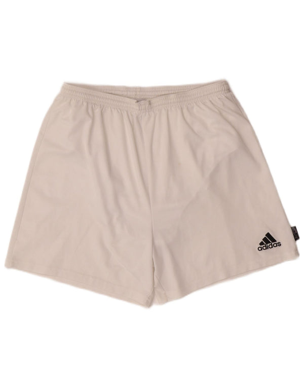 ADIDAS Hombre Climalite Sport Shorts XL Blanco Poliéster