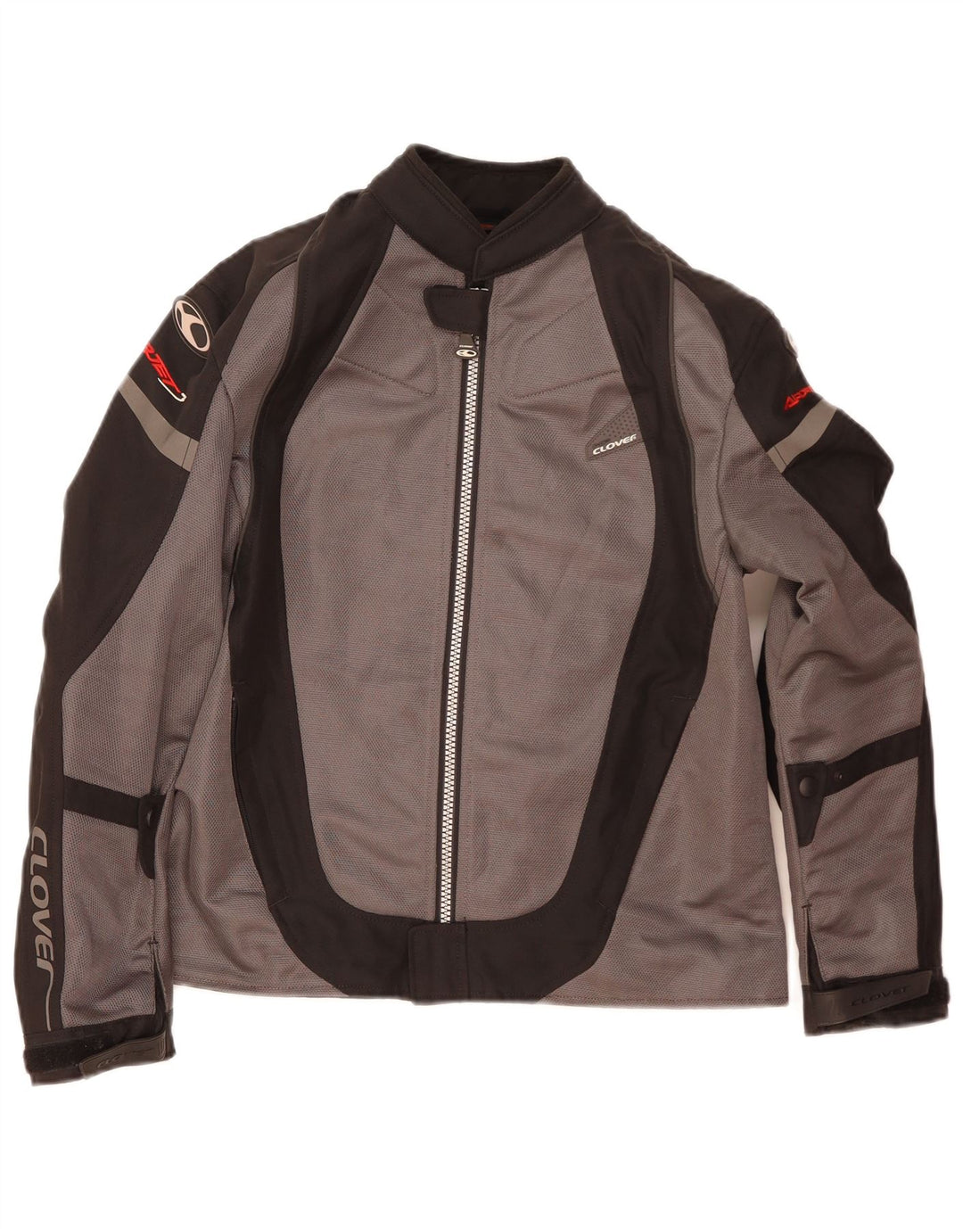 Chaqueta de motociclista Clover para mujer, talla 44, color gris medio