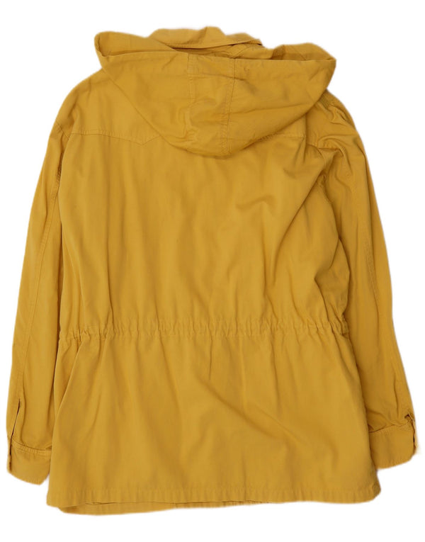 Colombus Mens Hooded Utility Jacket UK 38 Medium Yellow Cotton