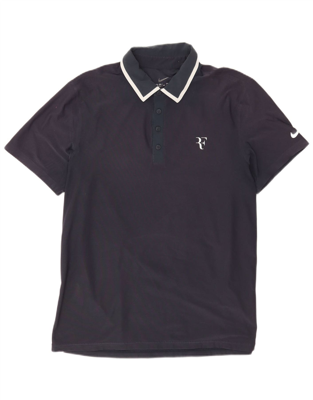 Nike Polo Dri Fit para hombre, talla grande, poliéster azul marino