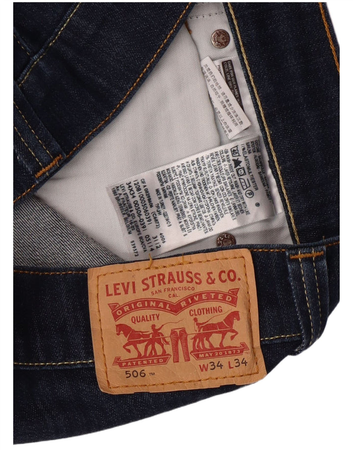 Levi's Jeans rectos 506 para hombre W34 L34 Algodón azul marino