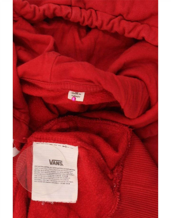 VANS Hombre Graphic Sudadera con capucha Jumper Medium Red Cotton