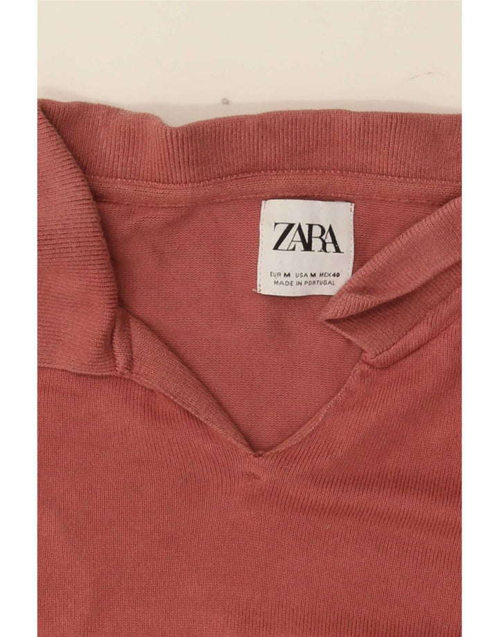 Zara Polo Mujer UK 40 Mediano Rosa